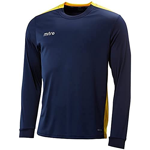 Mitre Herren Charge Langärmliges Fußball-Shirt Match Day, Bernstein/Schwarz, X-Large/46-48 Inch Mitre Herren Charge Langärmliges Fußball-Shirt Match Day, Bernstein/Schwarz, X-Large/46-48 Inch von Mitre