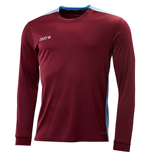 Mitre Herren Charge Langärmliges Fußball-Shirt Match Day, Kastanie/Himmelblau, XXL 50"-52" Inch Mitre Herren Charge Langärmliges Fußball-Shirt Match Day, Kastanie/Himmelblau, XXL 50"-52" Inch von Mitre