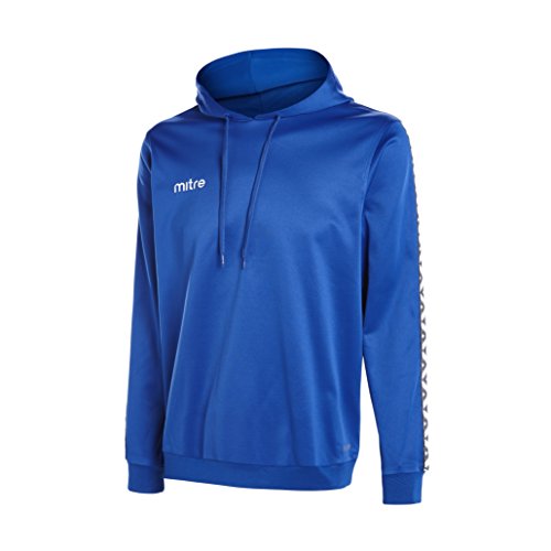 Mitre Delta Poly Hoodie, Royal/Weiß, Medium/38-40 Inches von Mitre