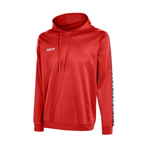 Mitre Delta Poly Hoodie, Dunkelrot/Weiß, Small/34-36 Inches von Mitre