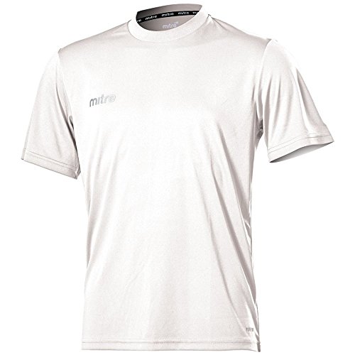 Mitre Herren Kurzärmliges Fußball-Shirt Match Day Camero, Weiß, XXL 50"-52" Inch, T70015WA1 Mitre Herren Kurzärmliges Fußball-Shirt Match Day Camero, Weiß, XXL 50"-52" Inch, T70015WA1 von Mitre