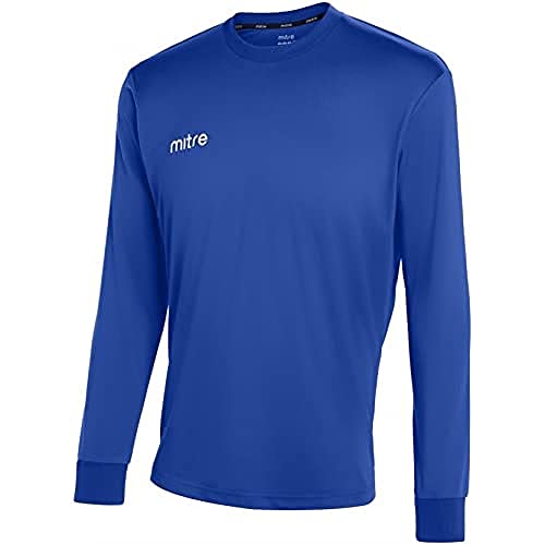 Mitre Herren Langärmliges Fußball-Shirt Match Day Camero, Weiß, X-Small/32-34 Inch, T70053WA1 von Mitre