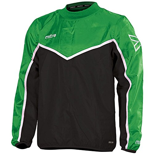 Mitre Herren Primero Overhead Fußball-Trainingsjacke, Smaragdgrün/Schwarz/Weiß, XS Mitre Herren Primero Overhead Fußball-Trainingsjacke, Smaragdgrün/Schwarz/Weiß, XS von Mitre