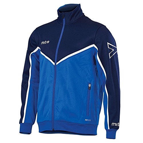 Mitre Herren Primero Poly Fußball Training Track Jacket XS Königsblau/Marineblau/Weiß von Mitre
