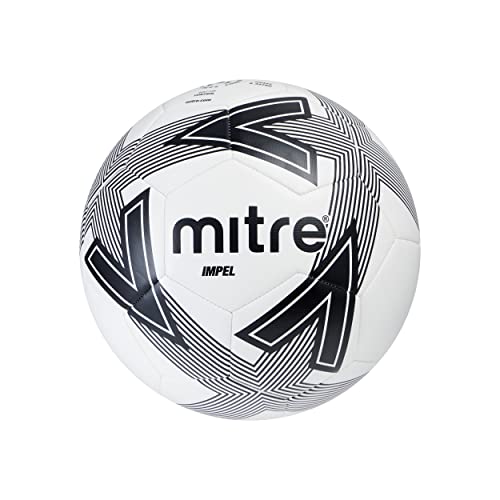 Mitre Impel L30P Fußball, hohe Strapazierfähigkeit, Formbeständigkeit, Weiß/Schwarz, 3 von Mitre