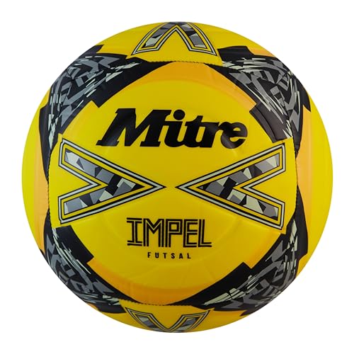 Mitre Impel Futsal Fußball | Indoor-Fußball | sprunggedämpft, Fluo-Gelb/Schwarz/Kreisgrau, 3 Mitre Impel Futsal Fußball | Indoor-Fußball | sprunggedämpft, Fluo-Gelb/Schwarz/Kreisgrau, 3 von Mitre