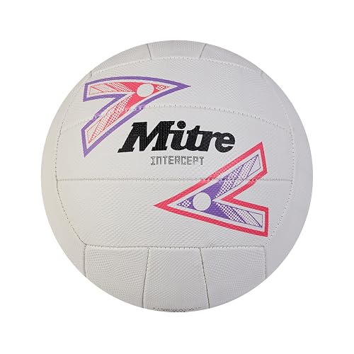 Mitre Intercept Fußball für Unisex Erwachsene, Weiß/Lila/Rosa, 5 von Mitre