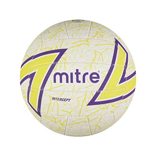 Mitre Intercept Netball | weiche Haptik | langlebiges Design, Weiß/Nachtkerze/Lila, 4 Mitre Intercept Netball | weiche Haptik | langlebiges Design, Weiß/Nachtkerze/Lila, 4 von Mitre