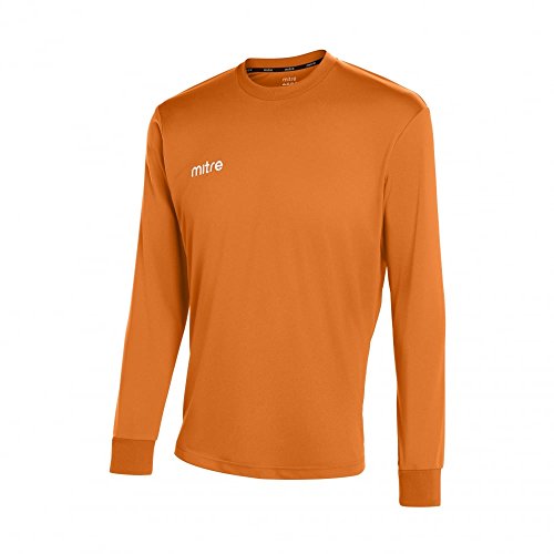 Mitre Kinder Camero Langärmliges Fußball-Shirt Match Day, Orangerot, Medium/28-30 Inch von Mitre
