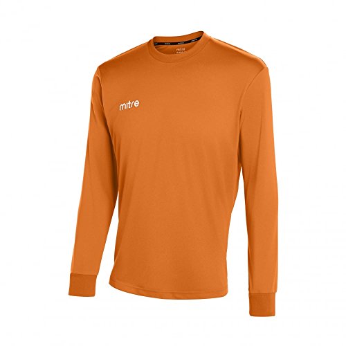 Mitre Kinder Camero Langärmliges Fußball-Shirt Match Day, Orangerot, Small/26-28 Inch von Mitre