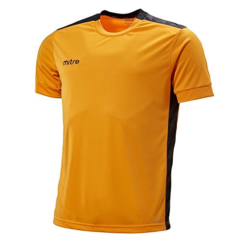 Mitre Kinder Charge Kurzärmliges Fußball-Shirt Match Day, Bernstein/Schwarz, Small/26-28 Inch Mitre Kinder Charge Kurzärmliges Fußball-Shirt Match Day, Bernstein/Schwarz, Small/26-28 Inch von Mitre