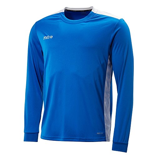 Mitre Kinder Charge Langärmliges Fußball-Shirt Match Day, Königsblau/Weiß, Large/30-32 Inch Mitre Kinder Charge Langärmliges Fußball-Shirt Match Day, Königsblau/Weiß, Large/30-32 Inch von Mitre