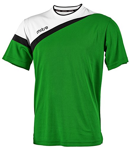 Mitre Kinder Polarisiert Sweatshirt Fußball T-Shirt, Kinder, Polarize Sweatshirt, Emerald/White/Black von Mitre