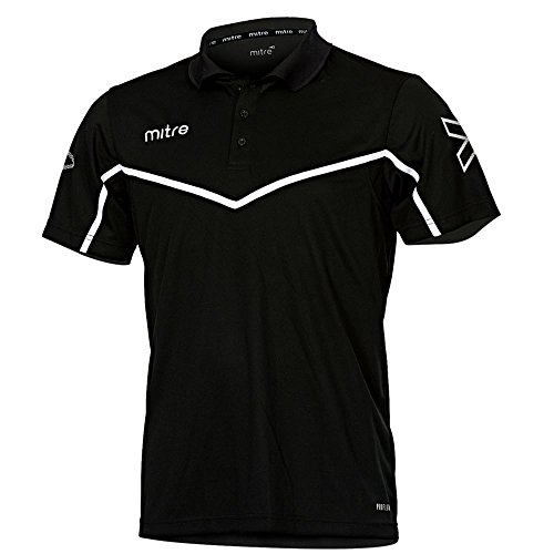 Mitre Unisex Kinder Primero Fußball-Trainings-Poloshirt, schwarz/weiß, L Mitre Unisex Kinder Primero Fußball-Trainings-Poloshirt, schwarz/weiß, L von Mitre