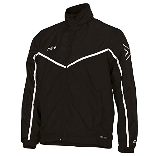 Mitre Kinder Primero Fußball Training Regenjacke XX-Small schwarz/weiß von Mitre