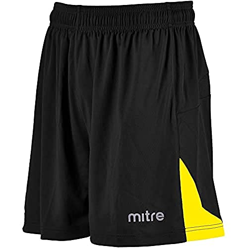 Mitre Kinder Prism Fußball Training Shorts S Blk/YEL von Mitre