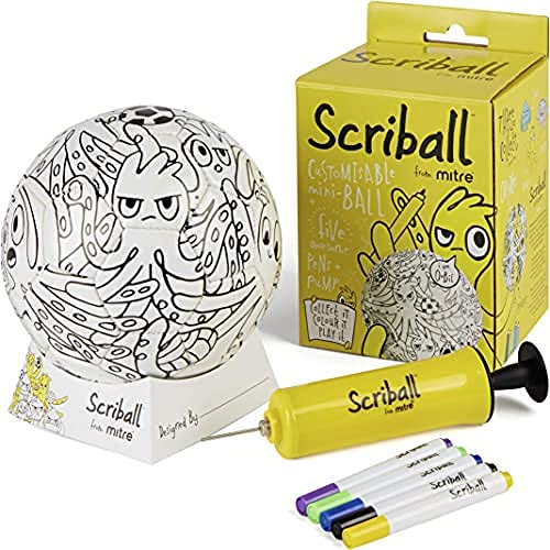 Mitre Scriball Ooodles Oobil Mini-Fußball, personalisierbar, ideales Geschenk für alle Gelegenheiten, Einheitsgröße von Mitre