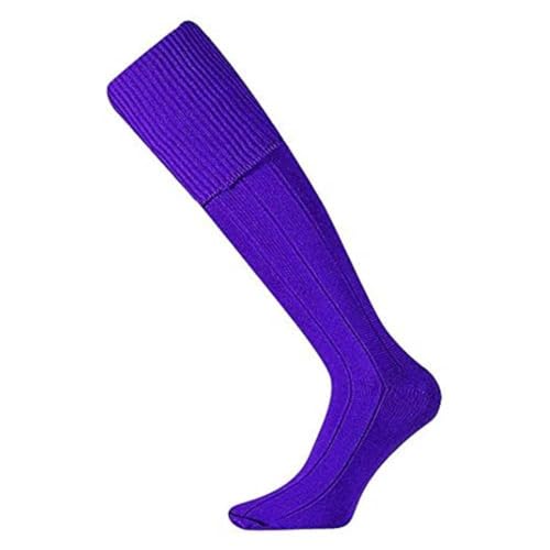 Mitre Mercury Fußballsocken für Erwachsene, einfarbig | Fußballmannschaft-Set | leichte, lange Sportsocken | atmungsaktiv, Lila, Senior (41 – 47) von Mitre