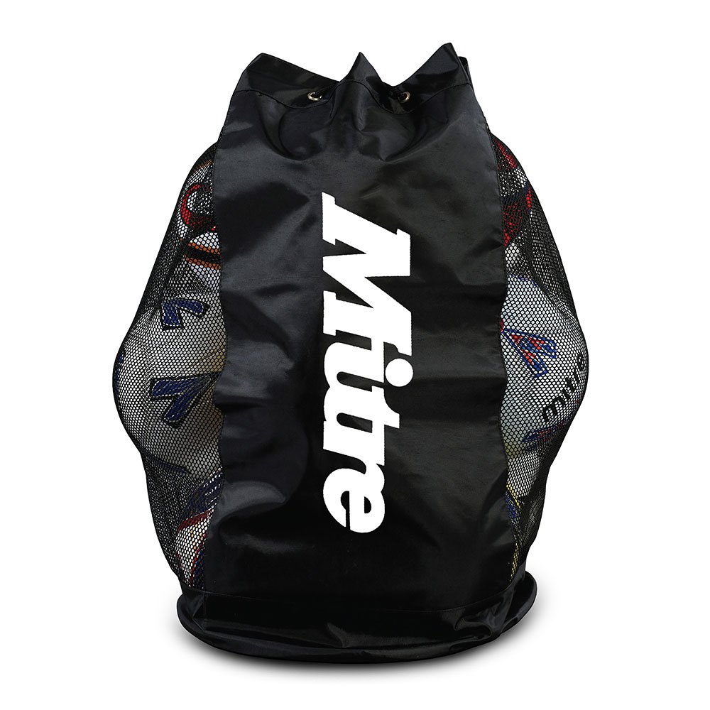 Mitre Nylon And Mesh Ball Bag Schwarz Up to 12 Balls von Mitre