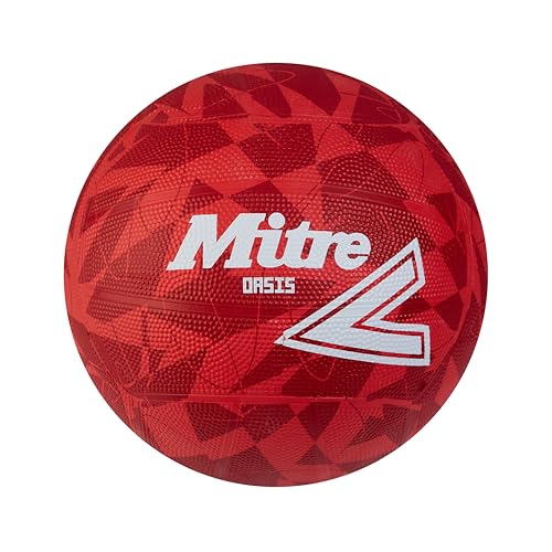 Mitre Oasis Netball | sehr langlebig | toller Grip | stilvolles Design, Rot/Weiß, 4 Mitre Oasis Netball | sehr langlebig | toller Grip | stilvolles Design, Rot/Weiß, 4 von Mitre