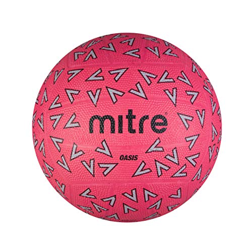 Mitre Oasis Netball | sehr langlebig | toller Grip | stilvolles Design, Rosa/Grau/Schwarz, 5 von Mitre