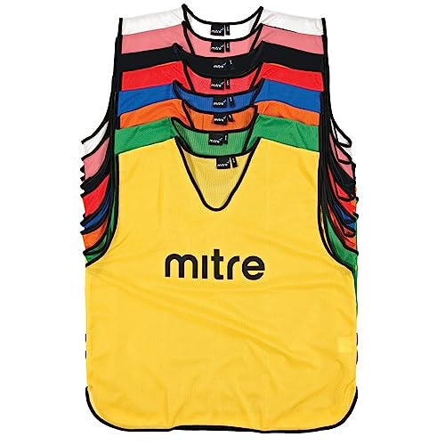 Mitre Pro Fußball-Trainingsleibchen für Erwachsene, leichtes Multisport-Leibchen, atmungsaktives Netzgewebe, Orange/Schwarz, Senior Größe S Mitre Pro Fußball-Trainingsleibchen für Erwachsene, leichtes Multisport-Leibchen, atmungsaktives Netzgewebe, Orange/Schwarz, Senior Größe S von Mitre
