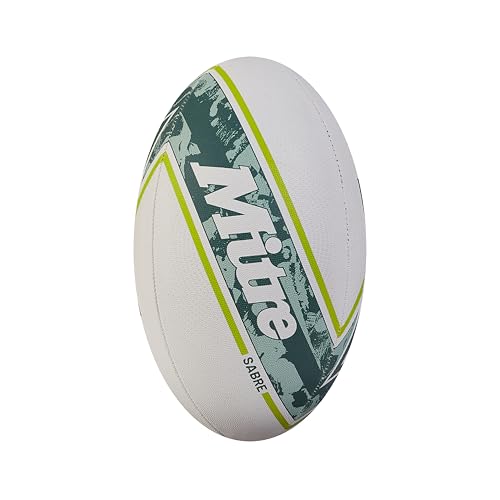 Mitre Sabre Rugby Ball für Unisex Erwachsene, Weiß/Minze/Limette, 5 Mitre Sabre Rugby Ball für Unisex Erwachsene, Weiß/Minze/Limette, 5 von Mitre
