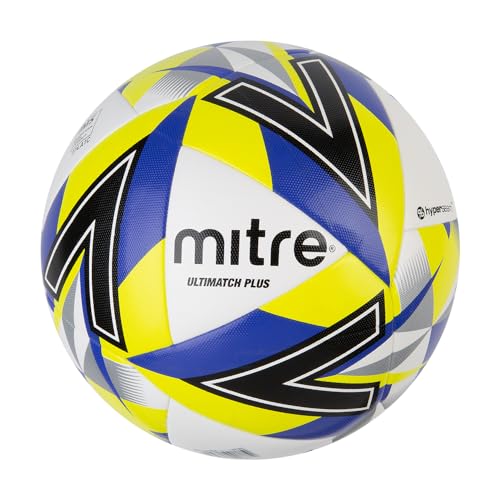 Mitre Ultimatch Fußball, verbesserte Kontrolle, zusätzliche Haltbarkeit, zusätzliche Genauigkeit, Ball, Weiß/Blau, 4 Mitre Ultimatch Fußball, verbesserte Kontrolle, zusätzliche Haltbarkeit, zusätzliche Genauigkeit, Ball, Weiß/Blau, 4 von Mitre