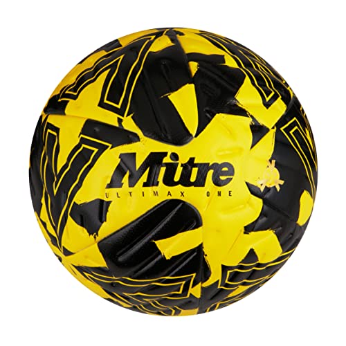 Mitre Ultimax One Fußball | mit Hyperflow-Rillen | Spielball, Gelb/Schwarz, 5 Mitre Ultimax One Fußball | mit Hyperflow-Rillen | Spielball, Gelb/Schwarz, 5 von Mitre
