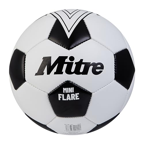 Mitre Unisex Erwachsene Mini Flare 24 Fußball, Weiß/Schwarz, Mini von Mitre