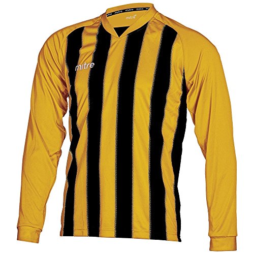 Mitre Kids Optimize Fußballtrikot für Spieltag, Bernstein/Schwarz, Größe XS Mitre Kids Optimize Fußballtrikot für Spieltag, Bernstein/Schwarz, Größe XS von Mitre