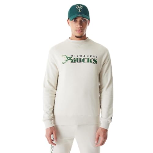 New Era Herren Sweatpulli NBA Milwaukee Bucks, Stone, M New Era Herren Sweatpulli NBA Milwaukee Bucks, Stone, M von New Era