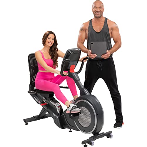 Miweba Sports Liegeergometer ME700 - App Steuerung - 16 kg Schwungmasse - Traglast 150.0 Kg - Fitness Heimtrainer Fahrrad - Pulsmesser - Magnetbremse - USB- & AUX-Anschluss - Speedbike - Ergometer von Miweba Sports