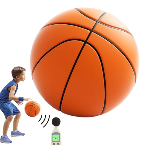 Mixnexorad Silent Basketball, Leiser Basketball, Indoor Schaumstoff-Basketball, Hallenbasketball | Silent Ball Trainingsball, PU High-Density Mute Basketball Für Kinder, Jugendliche, Erwachsene von Mixnexorad