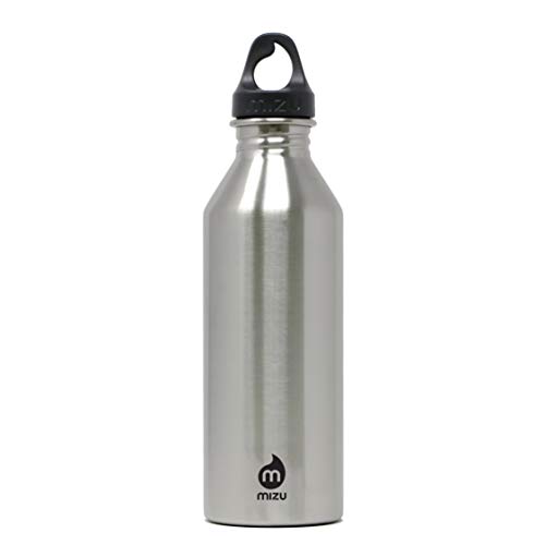 Mizu Trinkflasche M8 Stainless and Loop Cap, Silver, 800 ml von Mizu