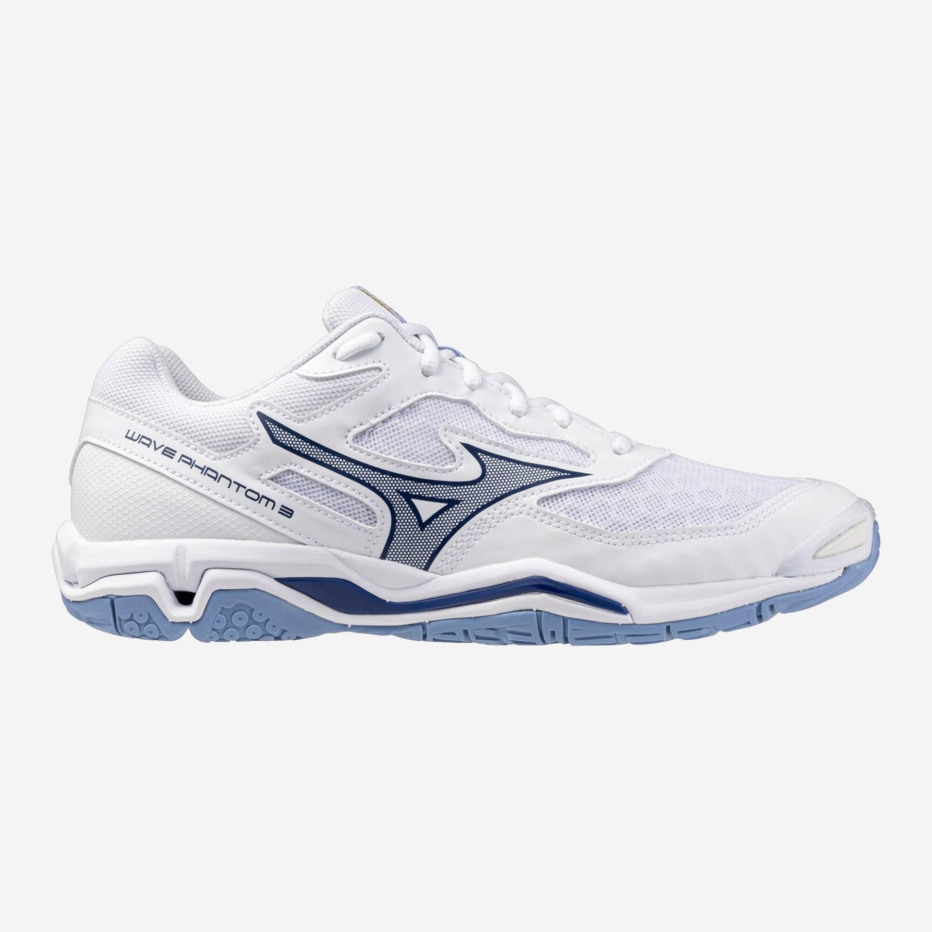 Damen/Herren Handball Hallenschuhe - Mizuno Wave Phantom 3 weiß/blau von Mizuno