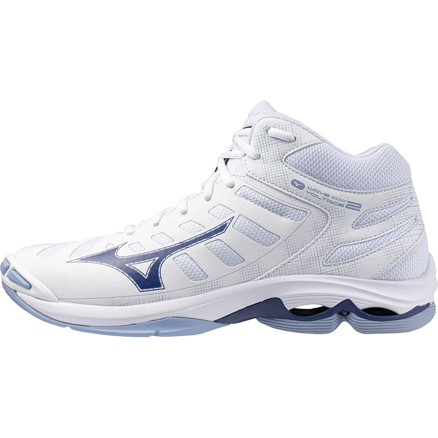 Mizuno, Herren, Hallenschuhe, Wave Voltage Mid (43), Weiss von Mizuno