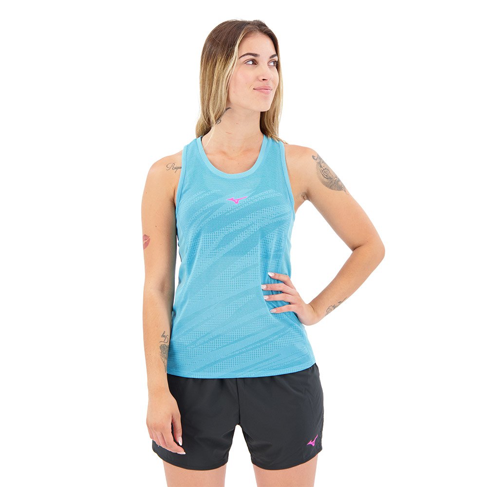 Mizuno Aero Sleeveless T-shirt Blau M Frau Mizuno Aero Sleeveless T-shirt Blau M Frau von Mizuno