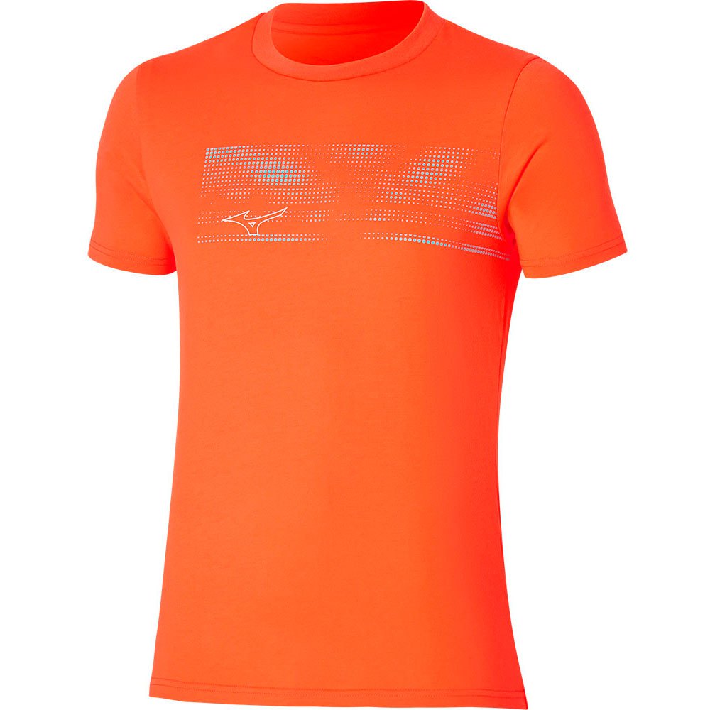 Mizuno Athletics Graphic Short Sleeve T-shirt Orange XL Mann von Mizuno