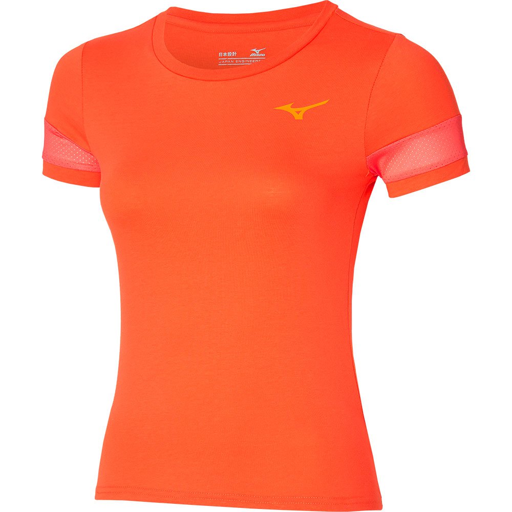 Mizuno Athletics Short Sleeve T-shirt Orange XS Frau von Mizuno