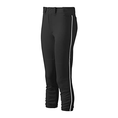 Mizuno Damen Gürtel Select Paspel Hose, Damen, 350314.9000.03.XS, schwarz/weiß, xs von Mizuno