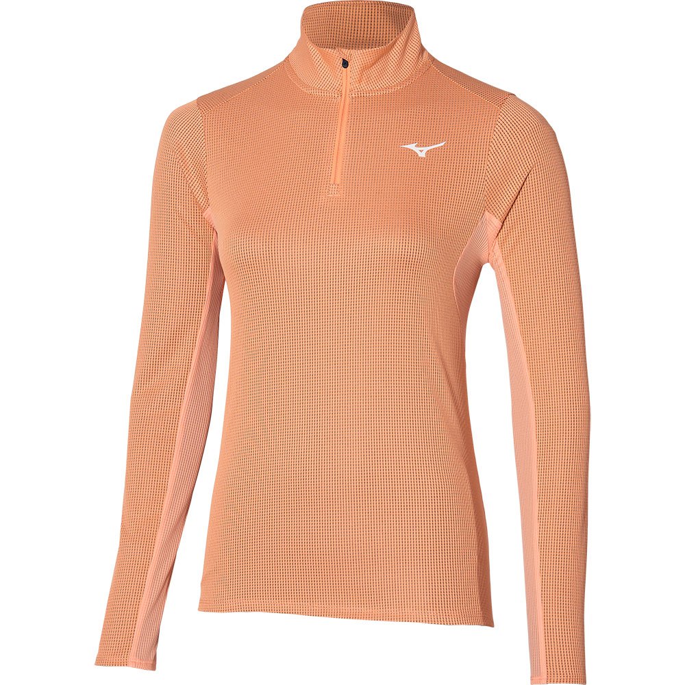 Mizuno Dryaeroflow Half Zip Long Sleeve T-shirt Orange L Frau von Mizuno