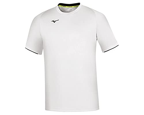 Mizuno Herren Core Tee T Shirt, Weiß/Marineblau, XXL EU von Mizuno
