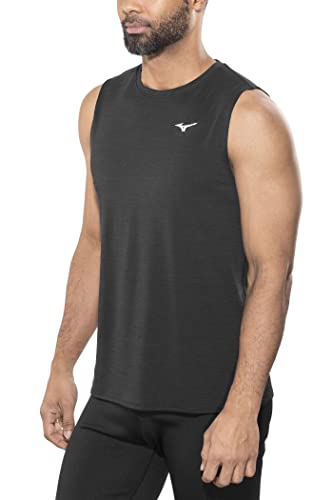 Mizuno Herren Impulse Core Sleeveless Tank Top, Schwarz (Black), S von Mizuno