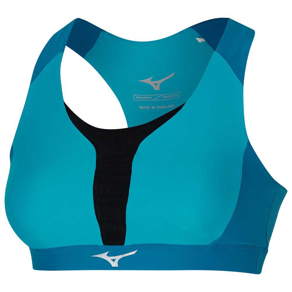 Mizuno High Support Sports Bra Blau S Frau von Mizuno