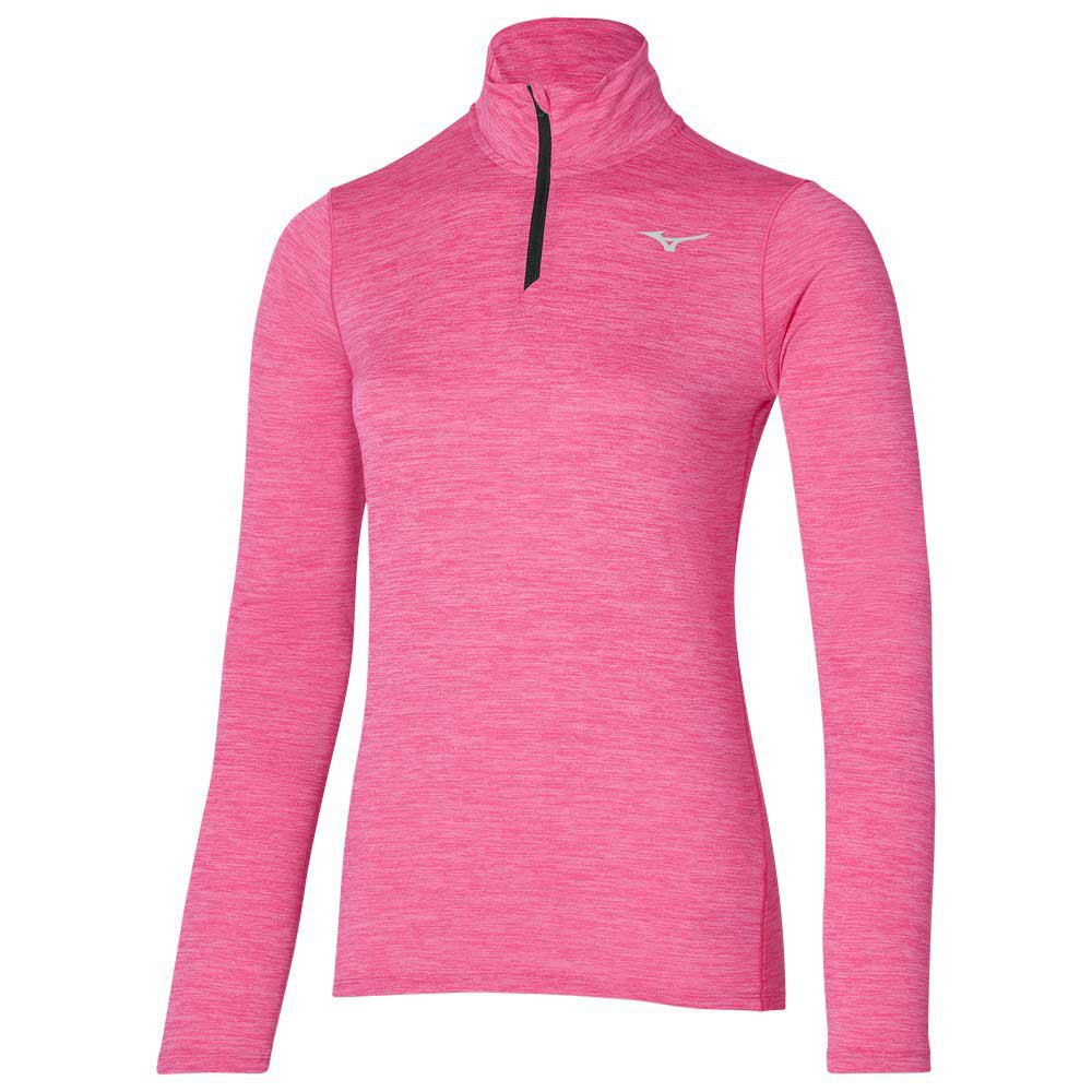 Mizuno Impulse Core Half Zip Long Sleeve T-shirt Rosa L Frau von Mizuno