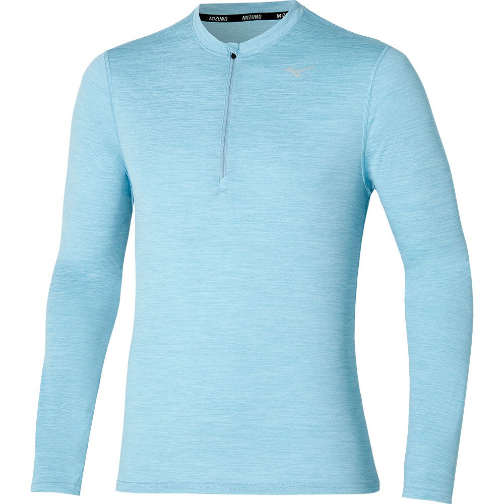 Mizuno Impulse Core Half Zip Long Sleeve T-shirt Blau S Mann von Mizuno