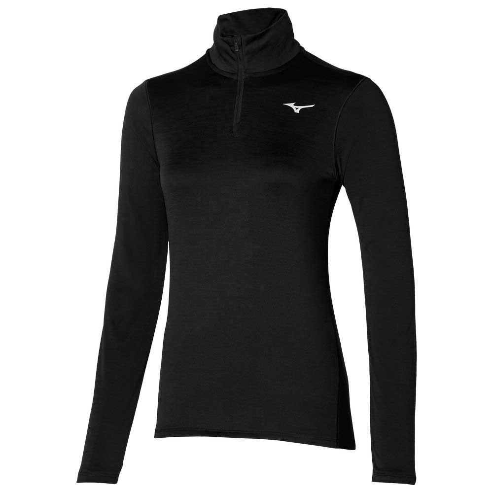 Mizuno Impulse Core Half Zip Long Sleeve T-shirt Schwarz L Frau von Mizuno