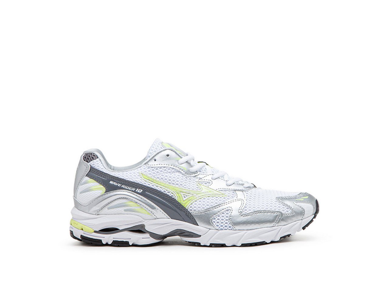 Mizuno Mizuno Wave Rider 10 (Weiß / Silber / Gelb) Sneaker von Mizuno