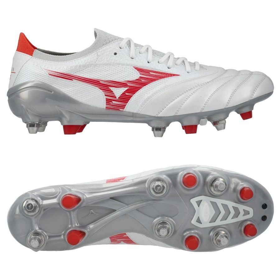 Mizuno Morelia Neo IV Beta Elite SG Charge - Weiß/Radiant Red von Mizuno